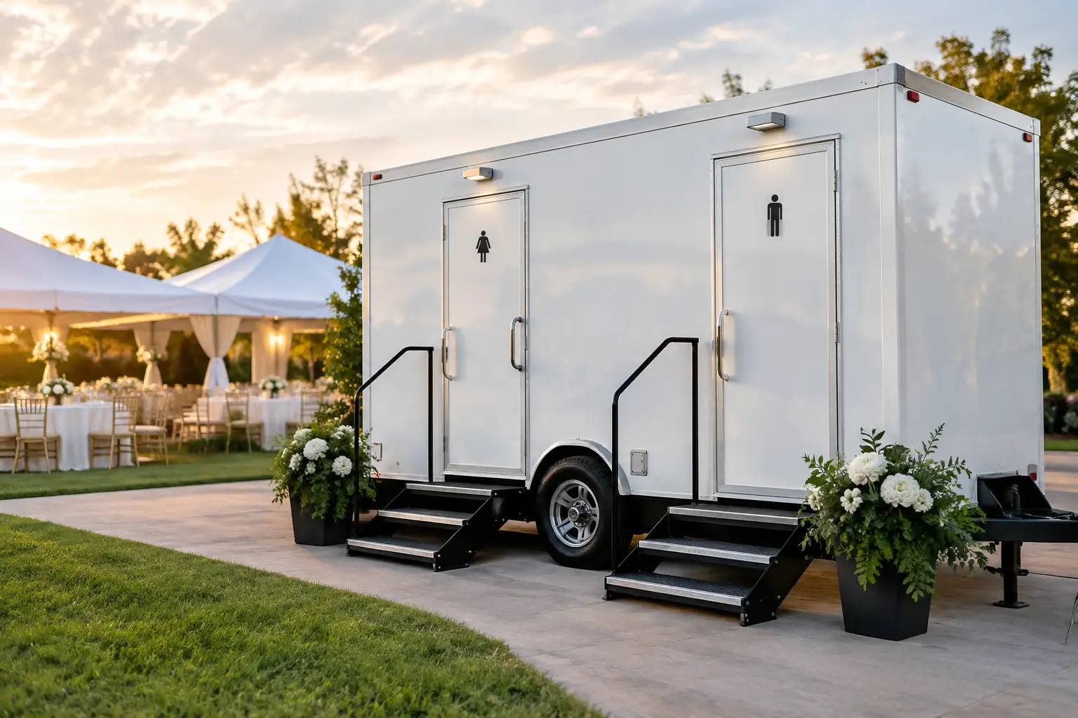 ADA Restroom Trailer Rental for Elegant Events