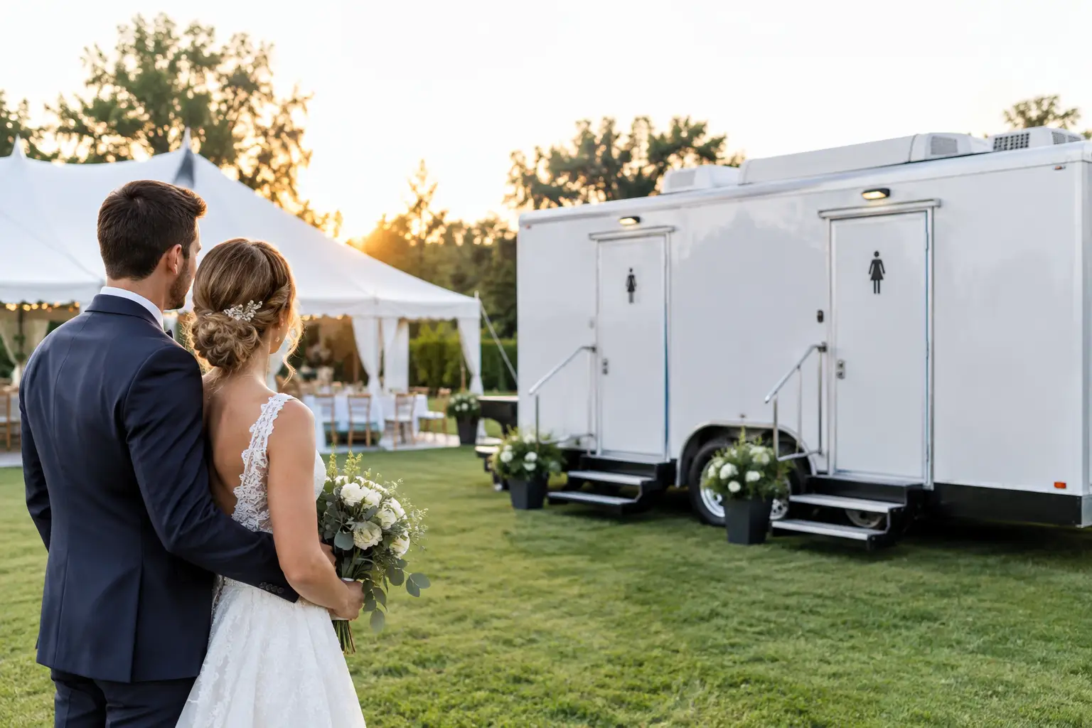 Event Restroom Trailer Pricing for Weddings